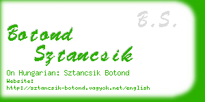 botond sztancsik business card